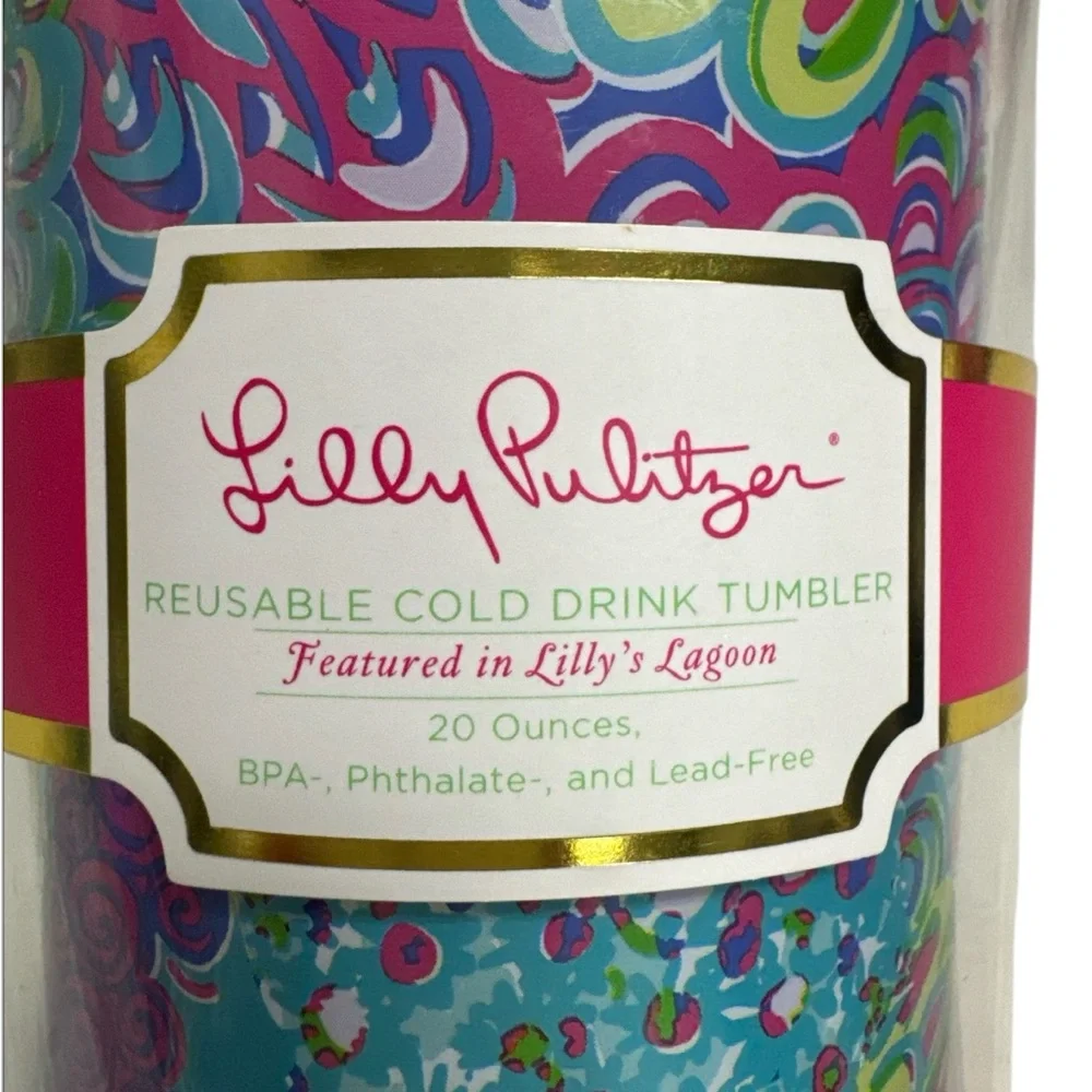 Lilly Pulitzer Colorful 20oz. Tumbler with Straw NWT